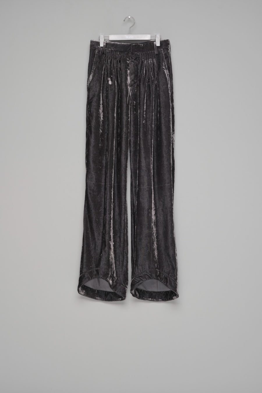 MASU(エムエーエスユー)のVELVET ACCORDION WIDE TROUSERS DUSTY BLACK