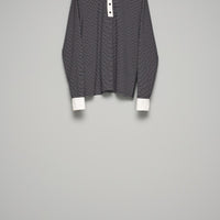 MASU(エムエーエスユー)のOPPOSITE STRIPE PULLOVER SHIRT BLACKの通販