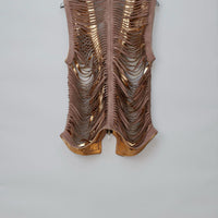 MASU(エムエーエスユー)のSHREDDER LEATHER VEST GREIGEの通販 