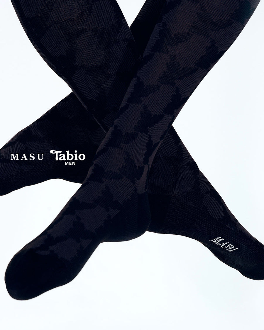 MASU × Tabio MEN  ANGEL MONOGRAM SOCKS(BLACK)