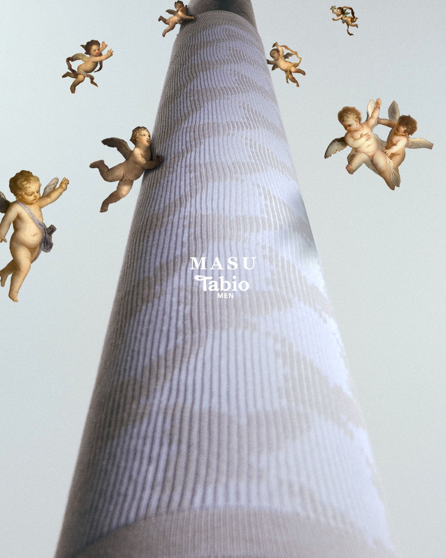 Masu's Angel Monogram Socks White mail order | Palette Art Alive 