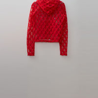 トップス MASU 23FW ANGEL LACE HOODIE 48 MASU(エムエーエスユー)のANGEL LACE HOODIE REDの通販｜PALETTE art