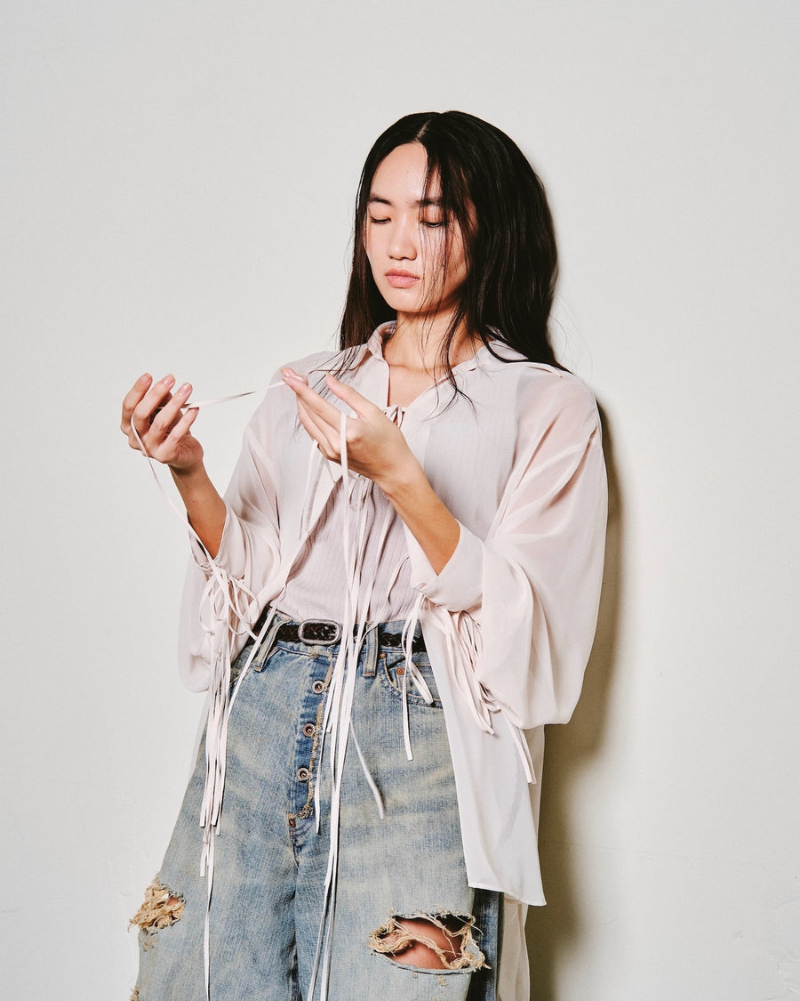 SUGARHILL  SHEER CORDED SHIRTS(ECRU)
