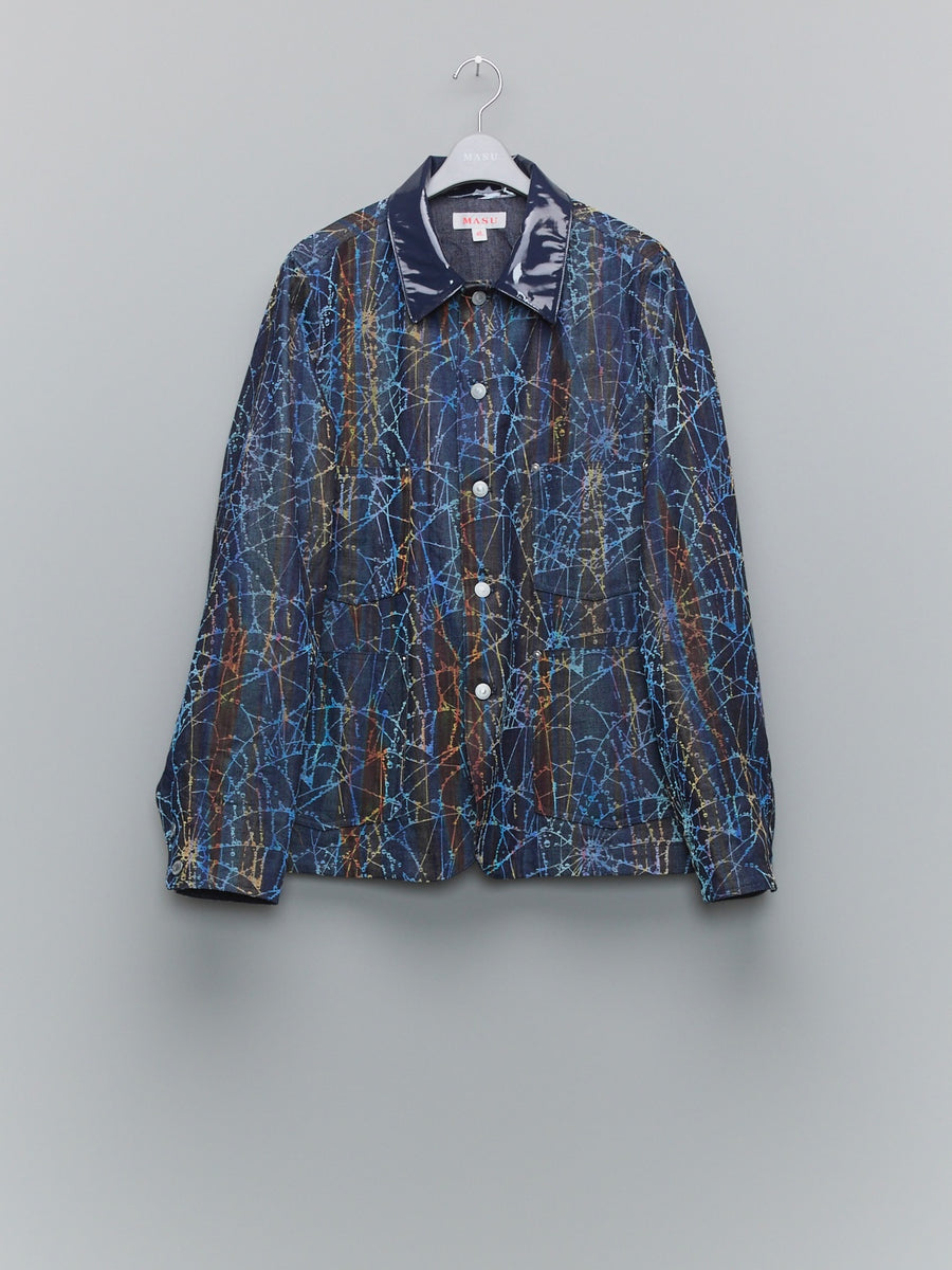 MASU  FLOCKY RAINBOW WEB COVERALL(INDIGO)