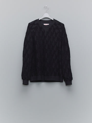 MASU  ANGEL PILE JACQUARD SWEATSHIRT(BLACK)