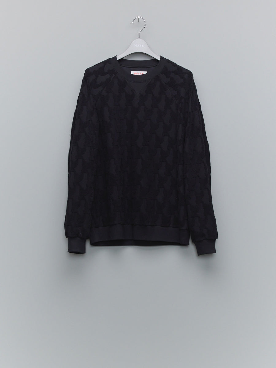 MASU  ANGEL PILE JACQUARD SWEATSHIRT(BLACK)