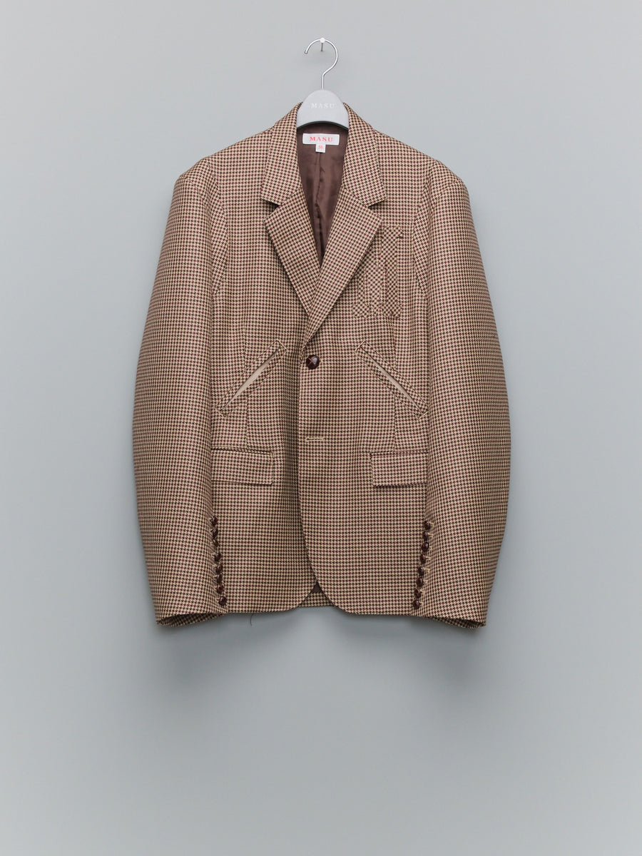 MASU  VARSITY TAILORED JACKET(BROWN)