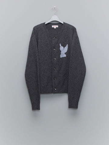 MASU  ANGEL EMBROIDERED CARDIGAN(CHARCOAL)