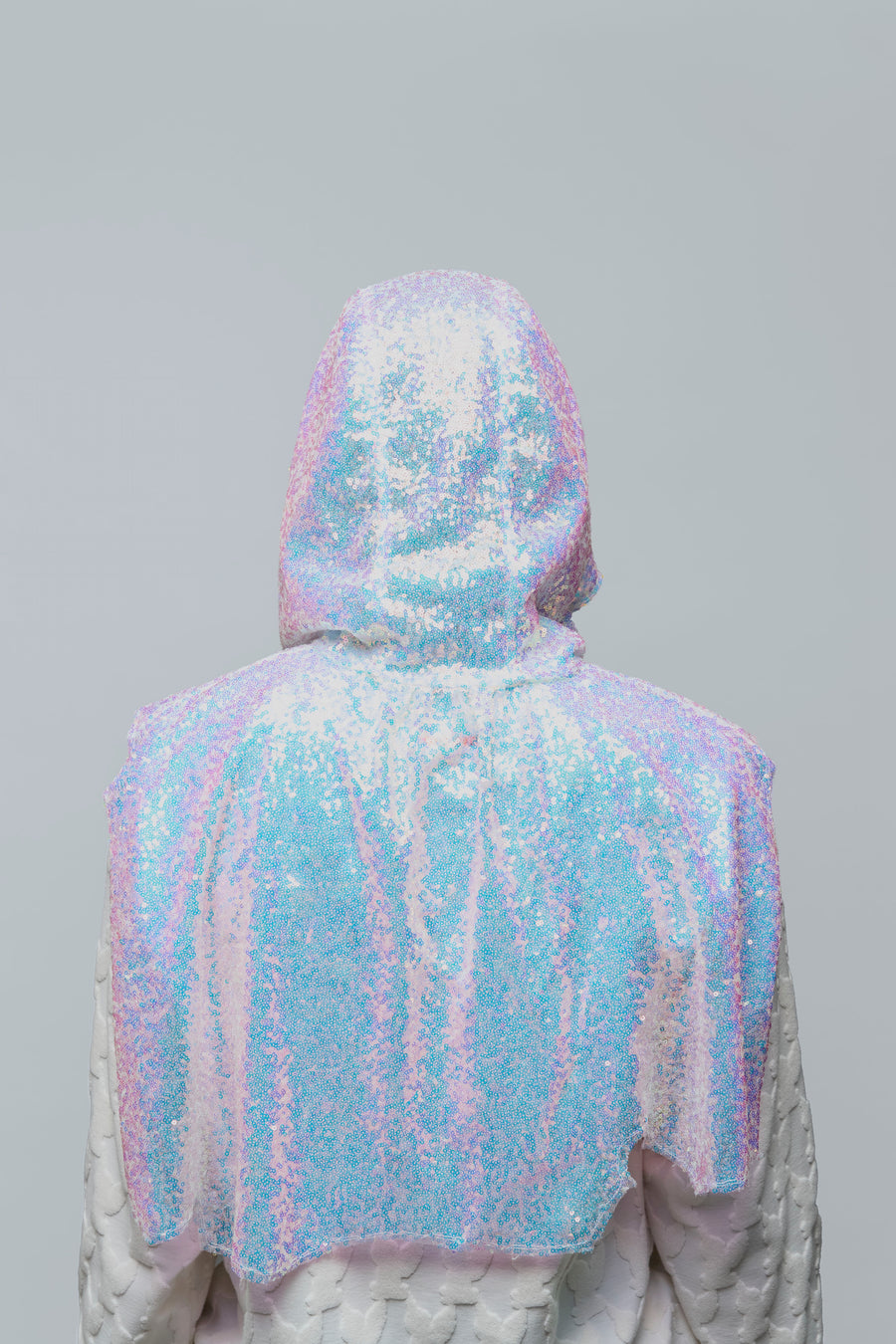 MASU  RAGGED SEQUINS MINI CAPE