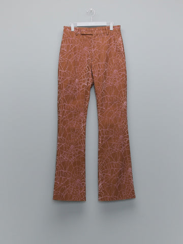 MASU  FLOCKY WEB FLARE PANTS(BROWN)