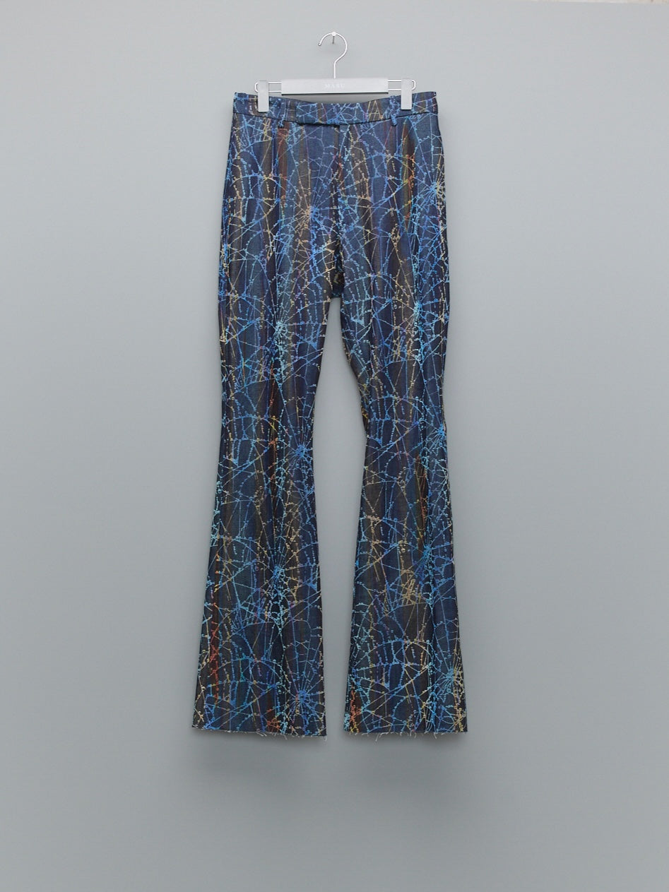 最安値】MASU 22aw rainbow dust flare pants MASU(エムエーエスユー