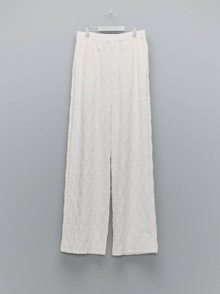 MASU  ANGEL PILE JACQUARD SWEAT PANTS(CREAM)