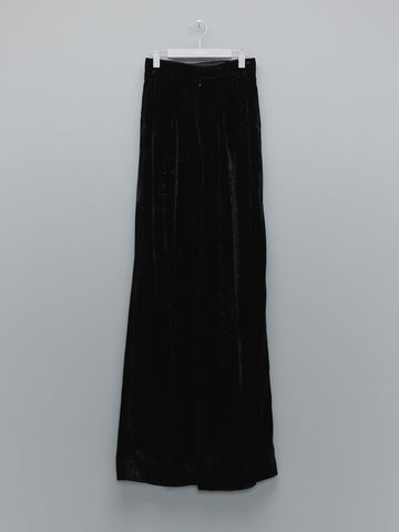 MASU  VELVET WIDE TROUSERS(BLACK)