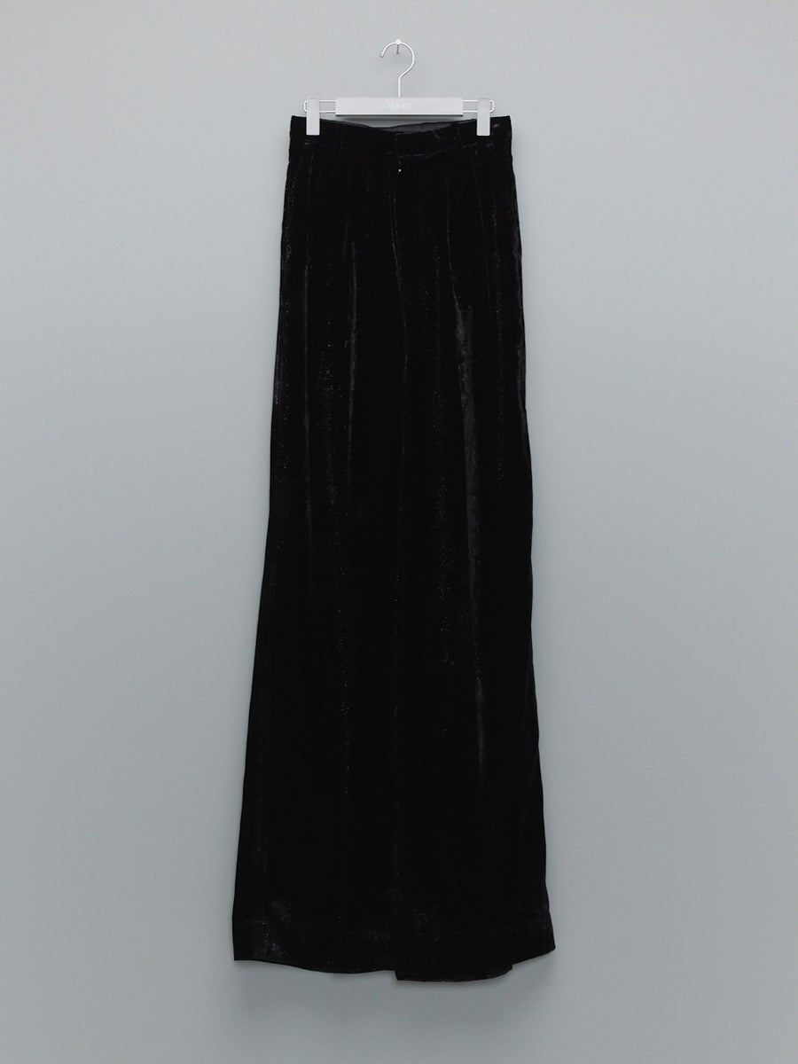 MASU  VELVET WIDE TROUSERS(BLACK)