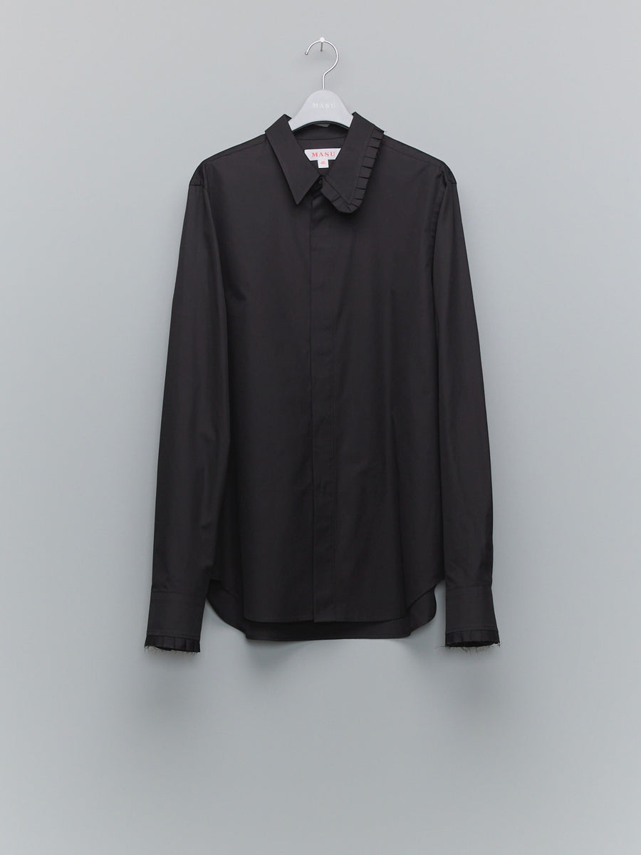 MASU  FRILL DRESS SHIRT(BLACK)