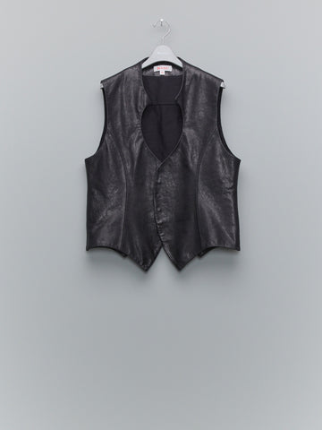 MASU  BAT LEATHER VEST(BLACK)