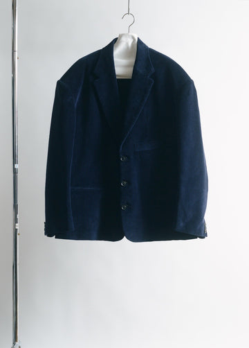 SOSHIOTSUKI  ROUND BIG SHOULDER CORDUROY JACKET(NAVY)