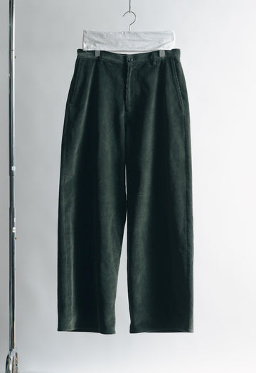 SOSHIOTSUKI  DOUBLE BELTLOOP CORDUROY PANTS(GREEN)
