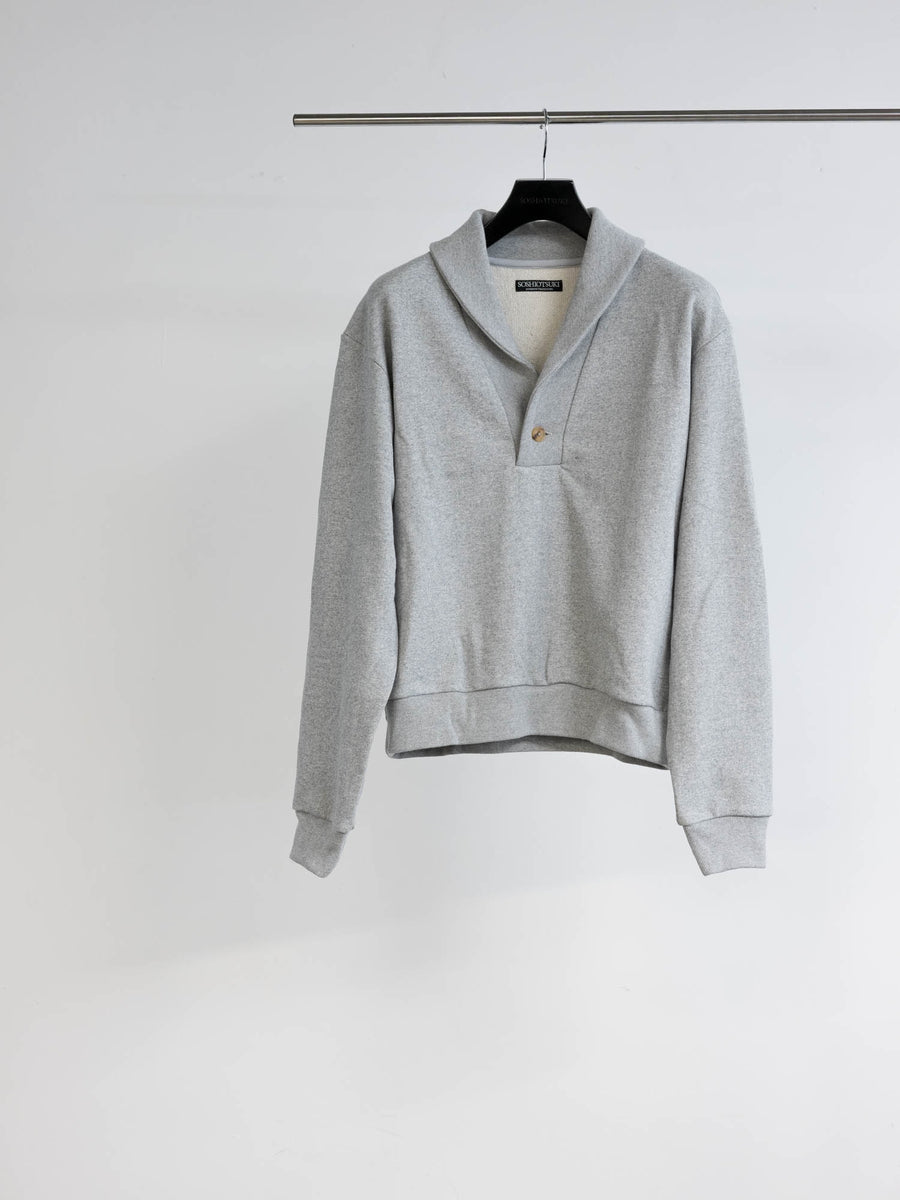 SOSHIOTSUKI  SHAWL COLLAR SWEAT SHIRT