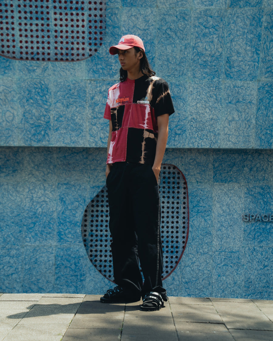 SPACE AVAILABLE  UP-CYCLED PLANT DYED TEE(RED)