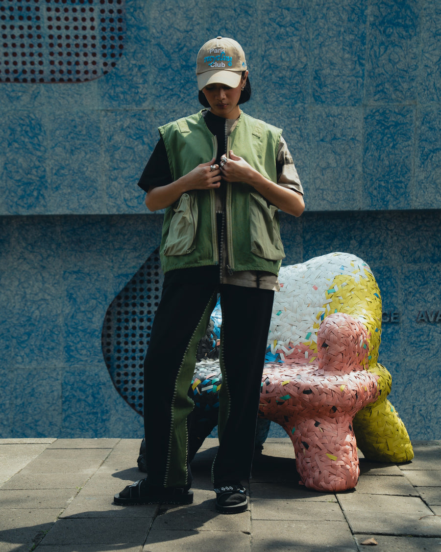 SPACE AVAILABLE  UP-CYCLED PLANT DYED TEE(GRAY)