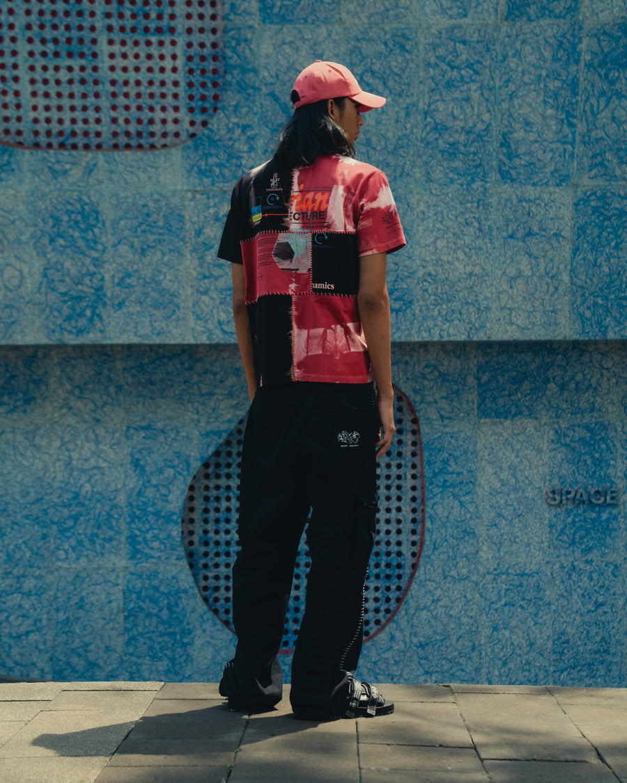 SPACE AVAILABLE  UP-CYCLED PLANT DYED TEE(RED)