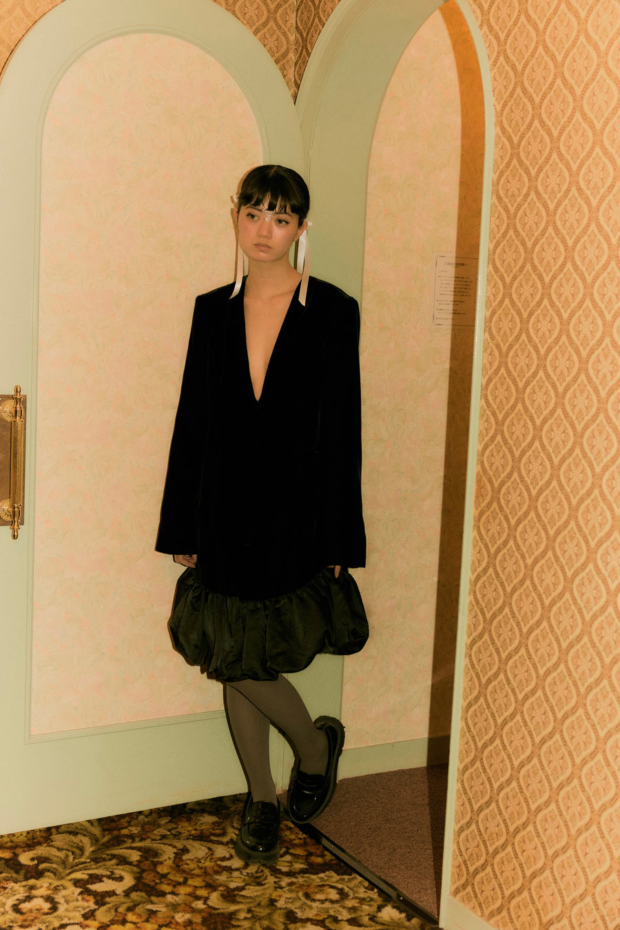 SHIORI MIKATA  satin skirt and tops