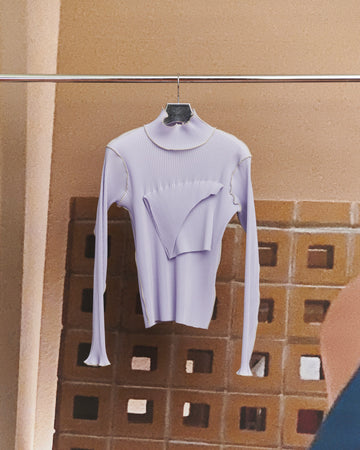 kotohayokozawa  T*D* WAVE LONG SLEEVE TOP HIGH NECK(LAVENDER)