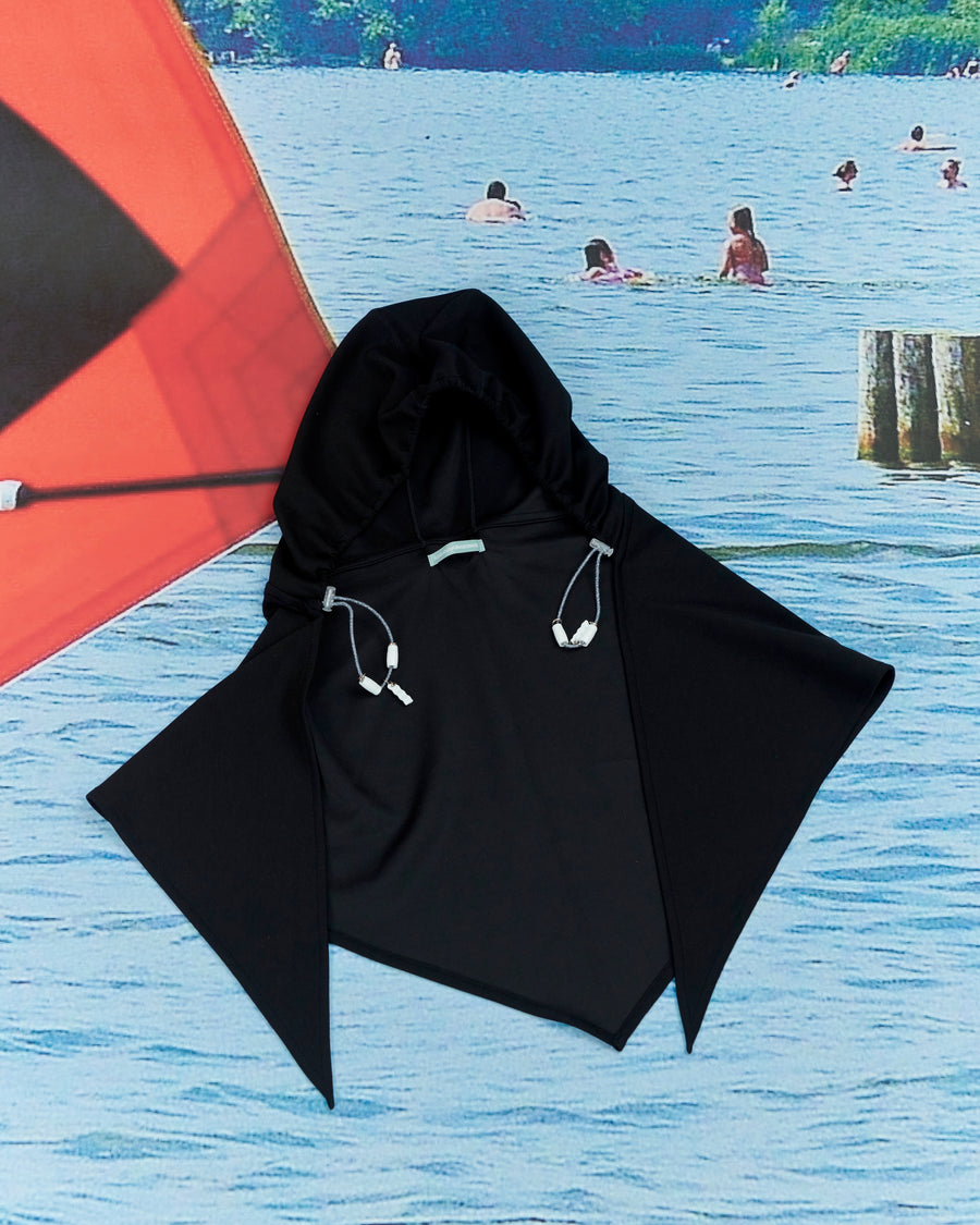 kotohayokozawa(コトハヨコザワ)のCORDON HOODED SCARF BLACKの通販