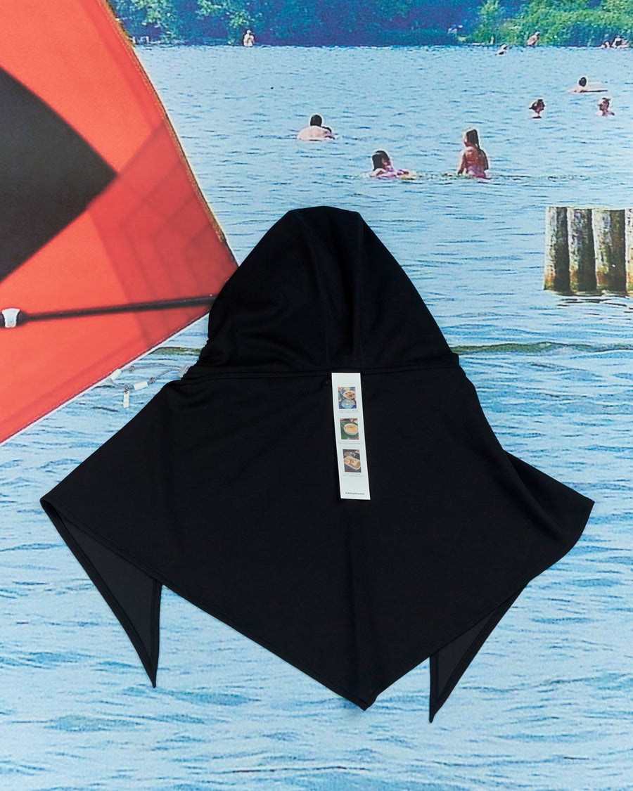kotohayokozawa(コトハヨコザワ)のCORDON HOODED SCARF BLACKの通販