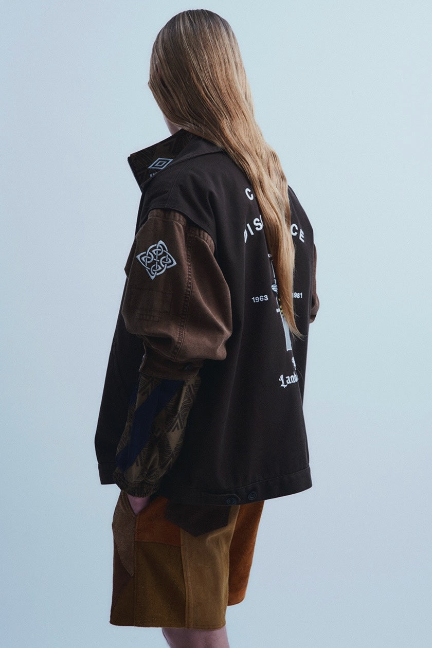 Children of the discordance  DICKEIS SOUVENIR JACKET(BROWN)