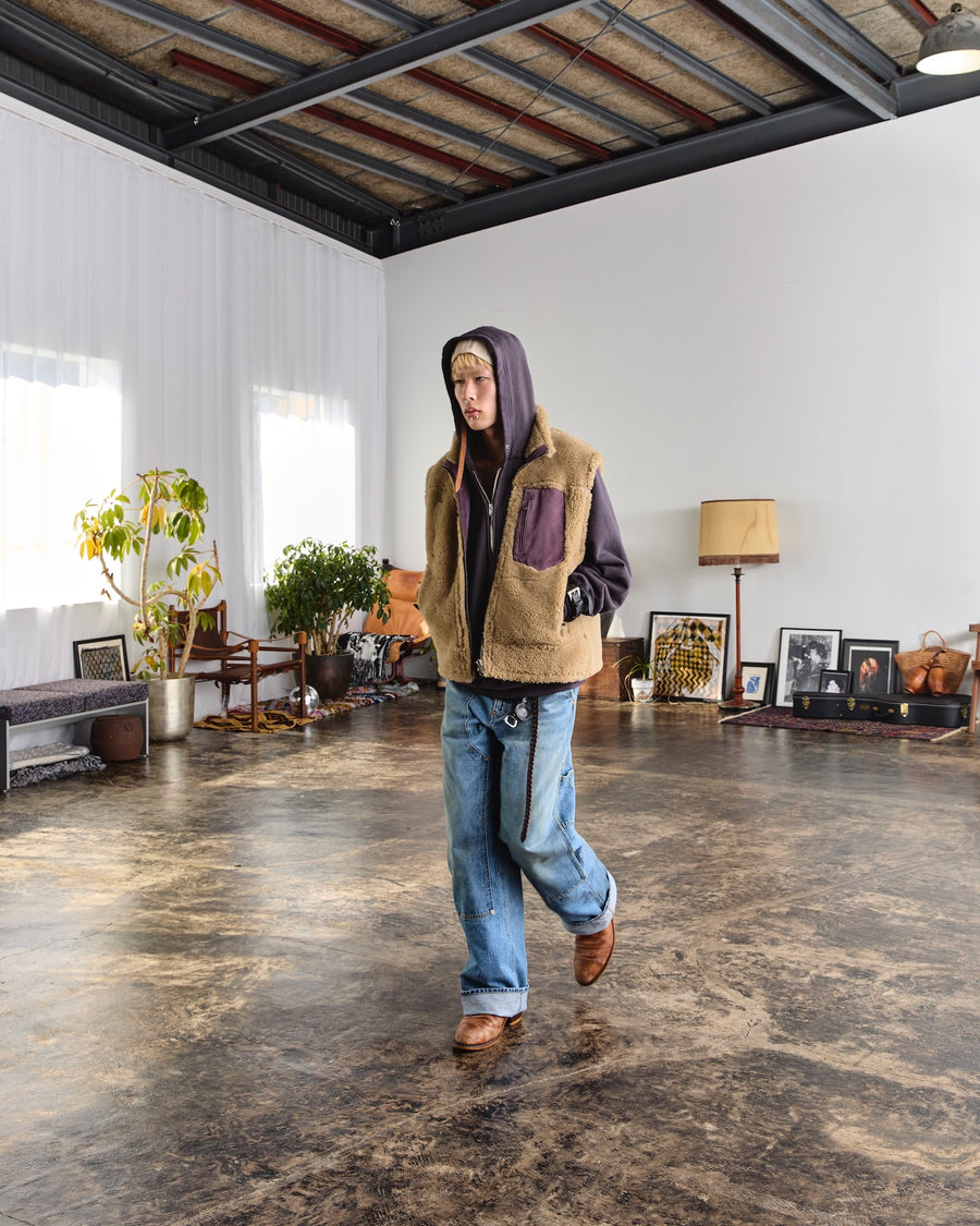 SUGARHILL  HALF ZIP HOODIE(PURPLE)