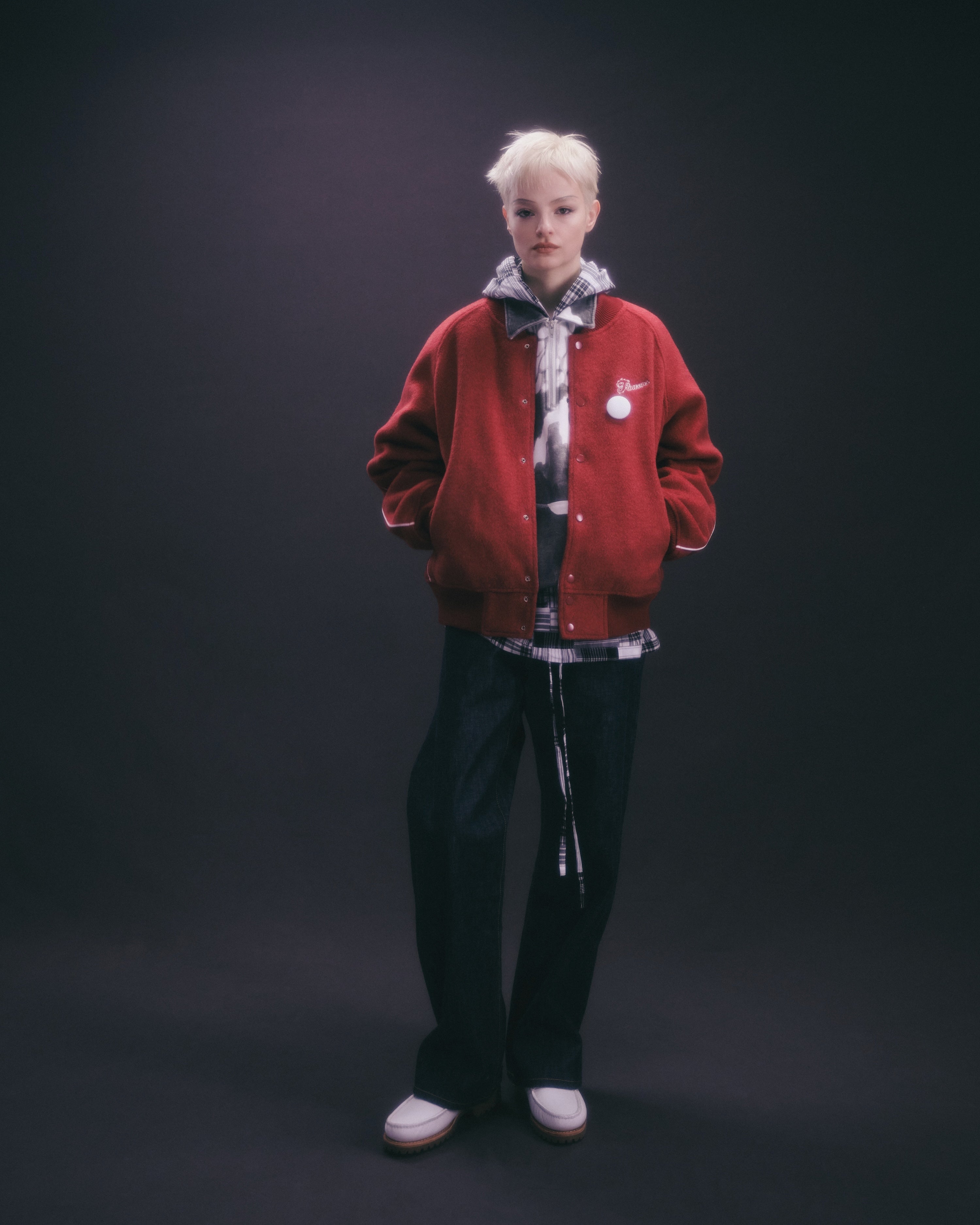 FAF(エフエーエフ)のSTADIUM JACKET REDの通販｜PALETTE art aliveの