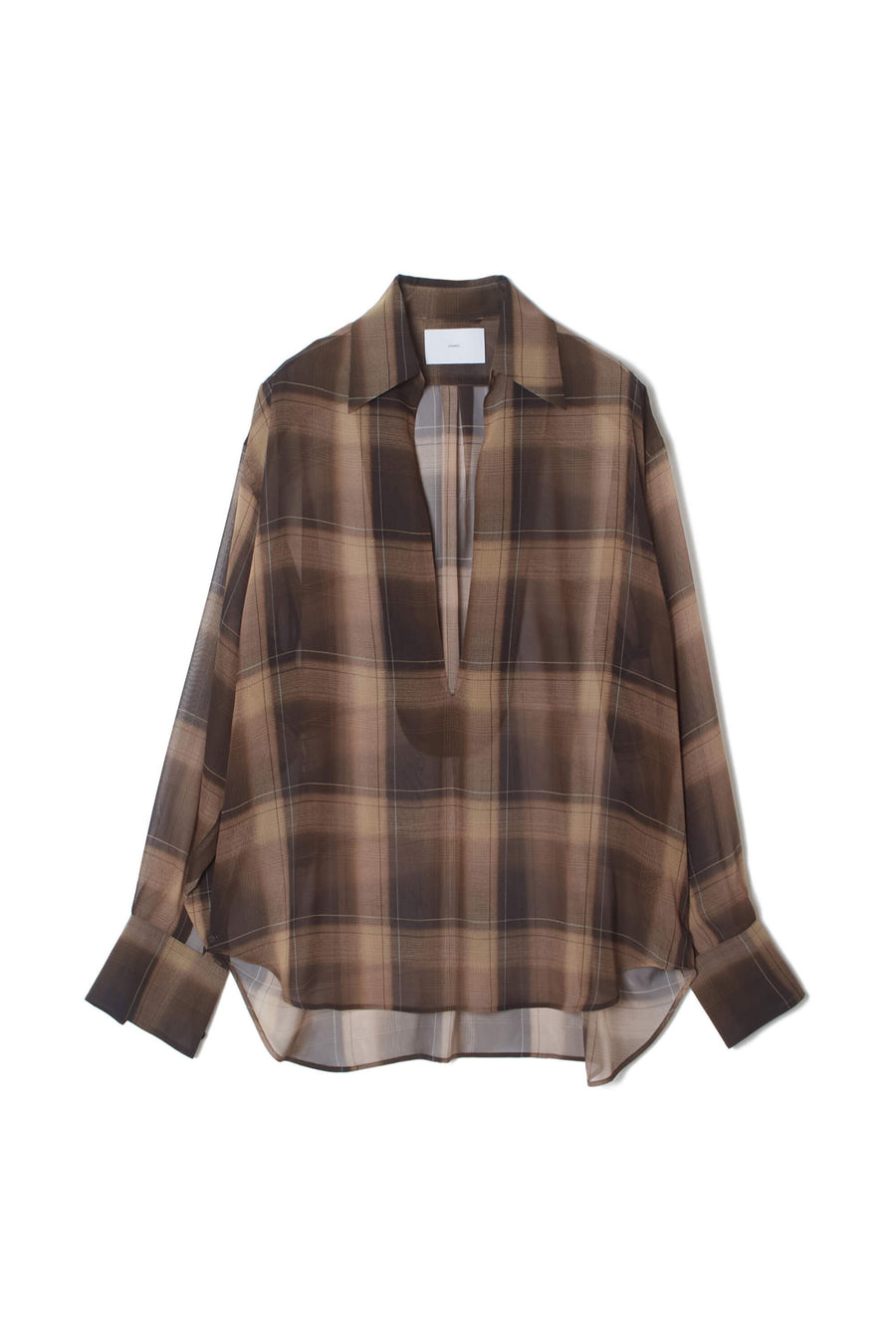 SUGARHILL  SHEER OMBRE BLOUSE(BROWN CAMEL)
