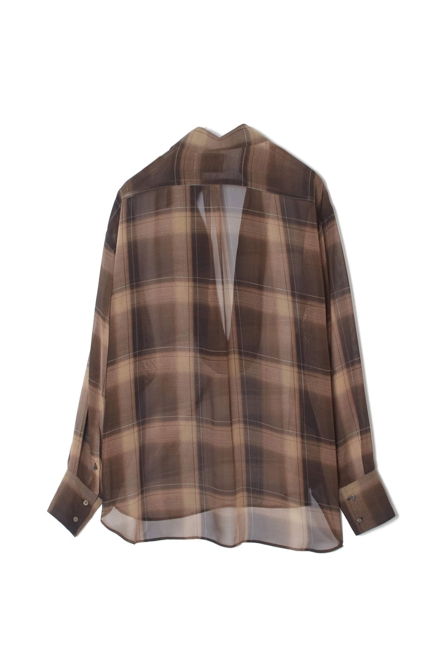 SUGARHILL  SHEER OMBRE BLOUSE(BROWN CAMEL)