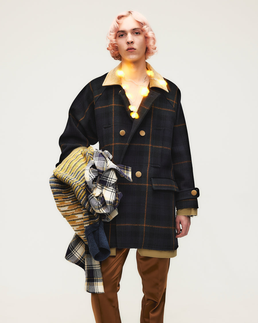 HOMMENA  A Line Short Coat