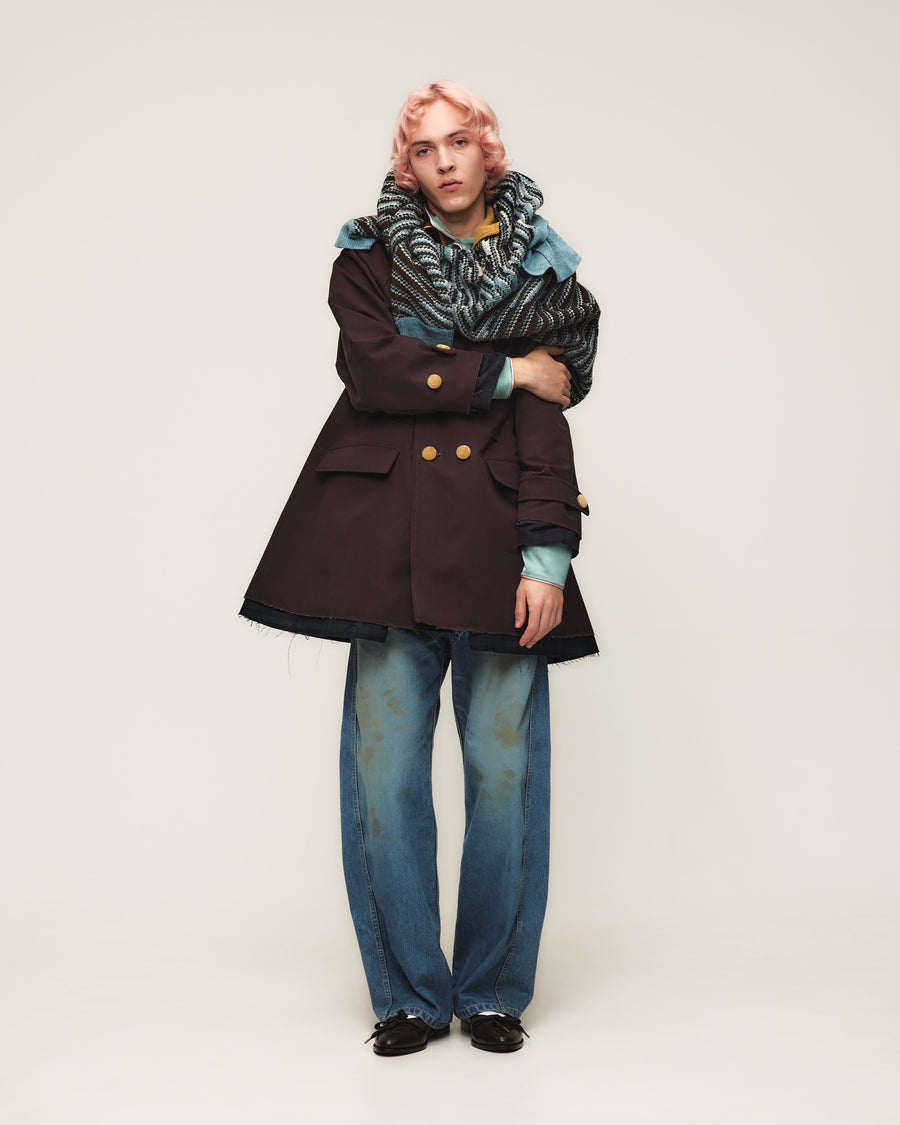 HOMMENA  Twisted Wide Denim Pants