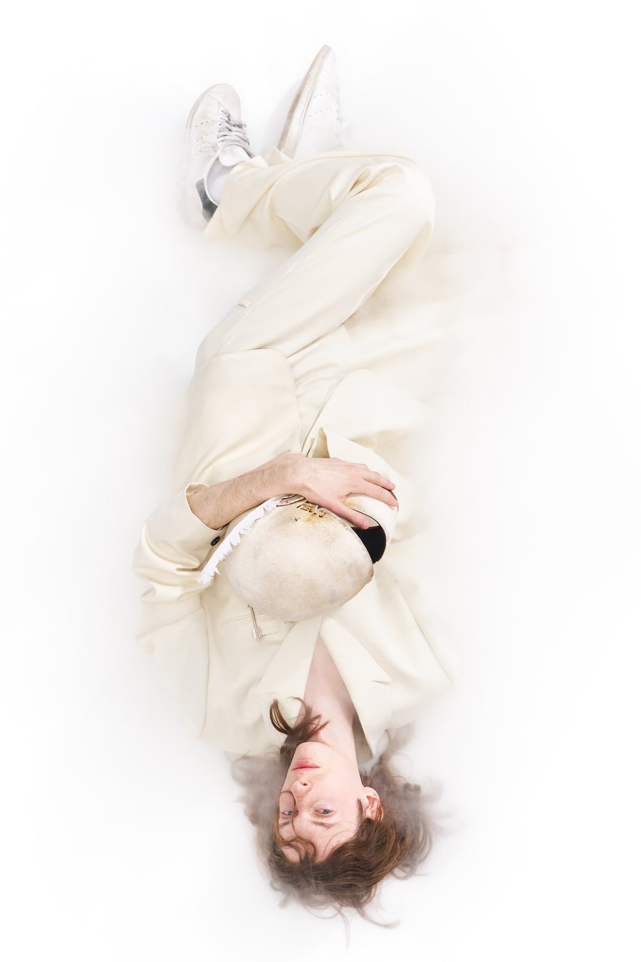 MASU  TUCKED WIDE TROUSERS(WHITE)