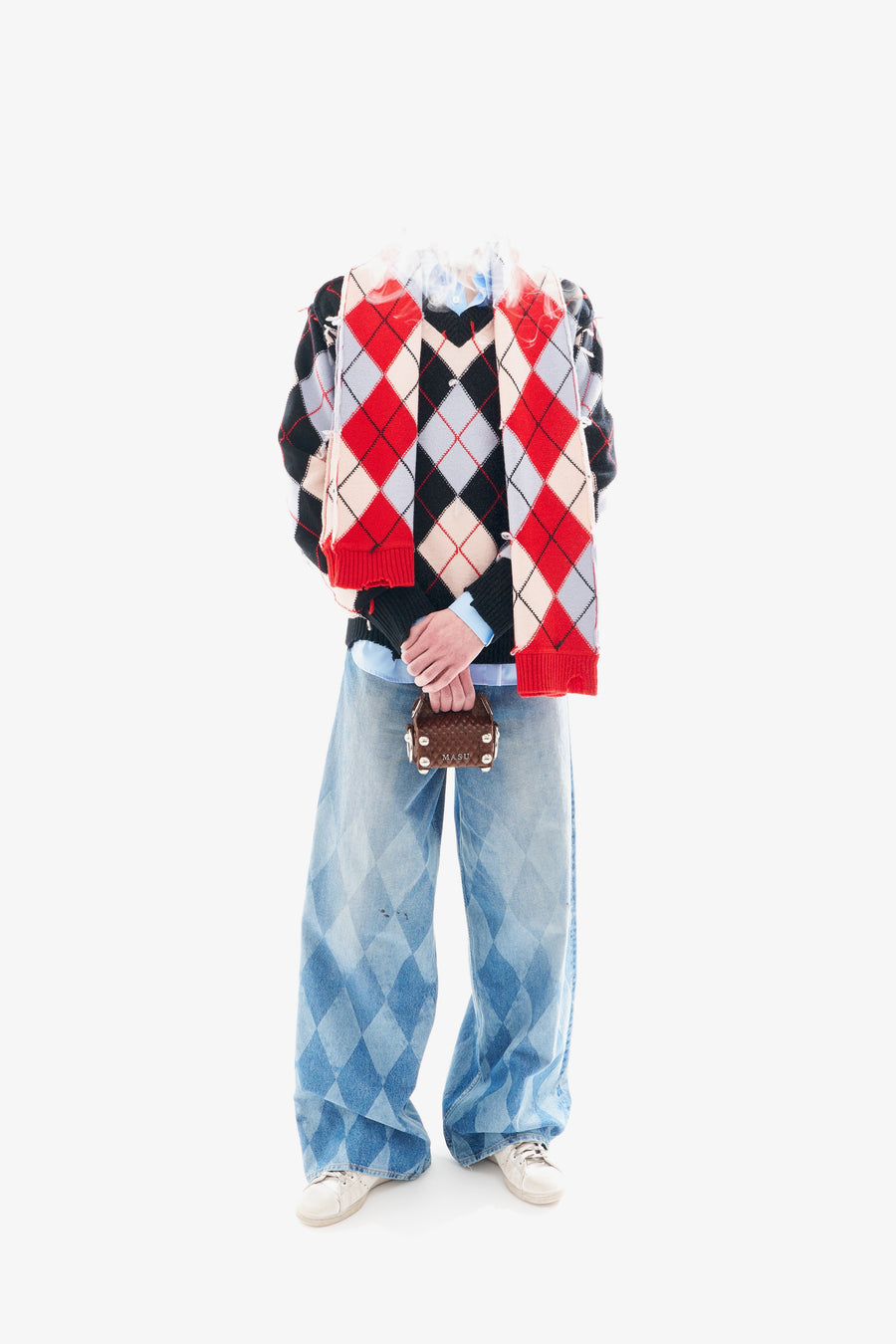 MASU(エムエーエスユー)のDIAMOND SCRAPED SWEATER BLACKの通販