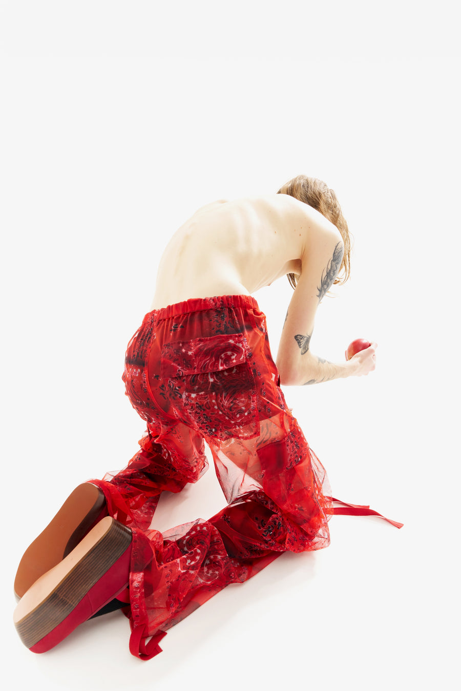 MASU  GHOST PAISLEY OVER PANTS(RED)