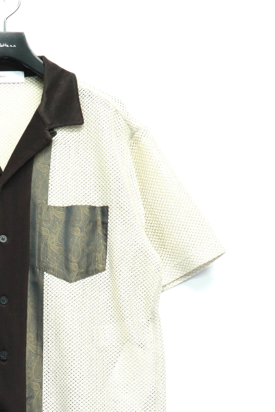 TOGA VIRILIS  Raschel mesh shirt S/S(BEIGE)