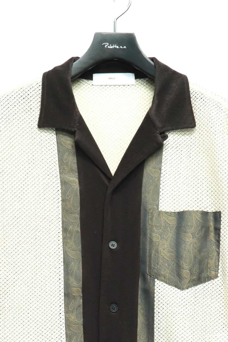 TOGA VIRILIS  Raschel mesh shirt S/S(BEIGE)