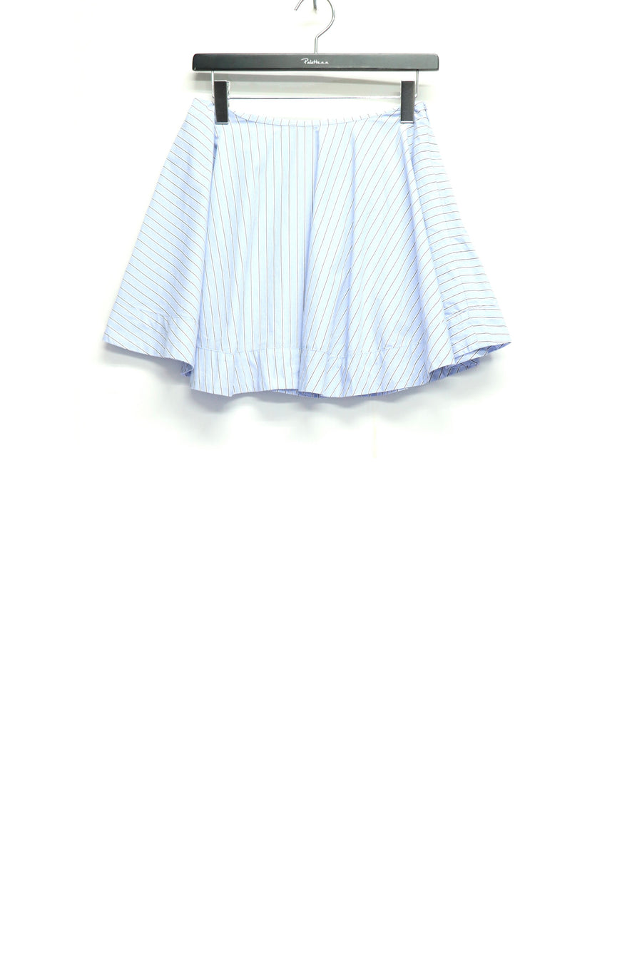 GANNI  Stripe Cotton Mini Circle Skirt