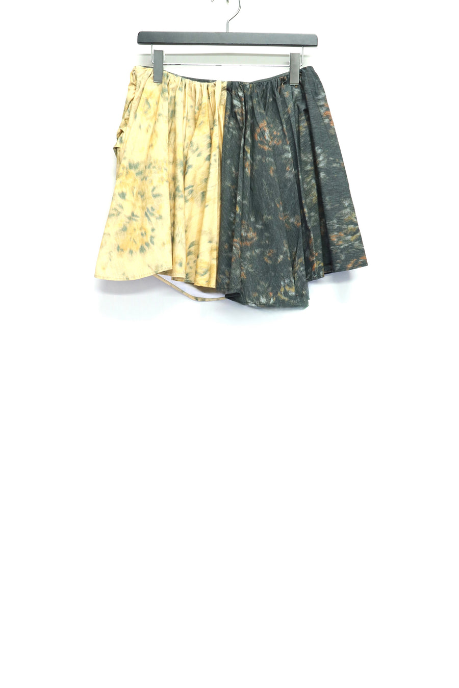 GANNI  Printed Stretch Cotton Draped Mini Skirt