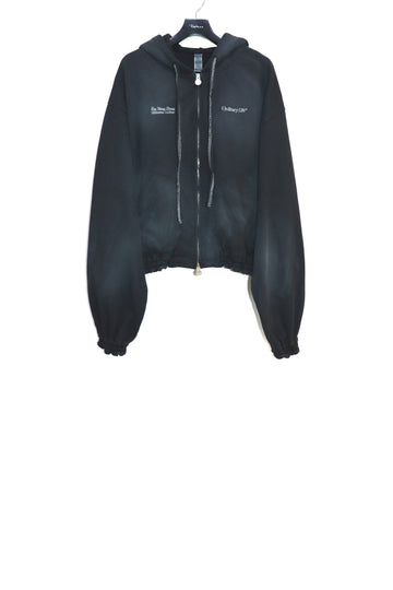 SHINYAKOZUKA  WASHED ORDINARY OLD STYLE ZIP HOODIE(BLACK)