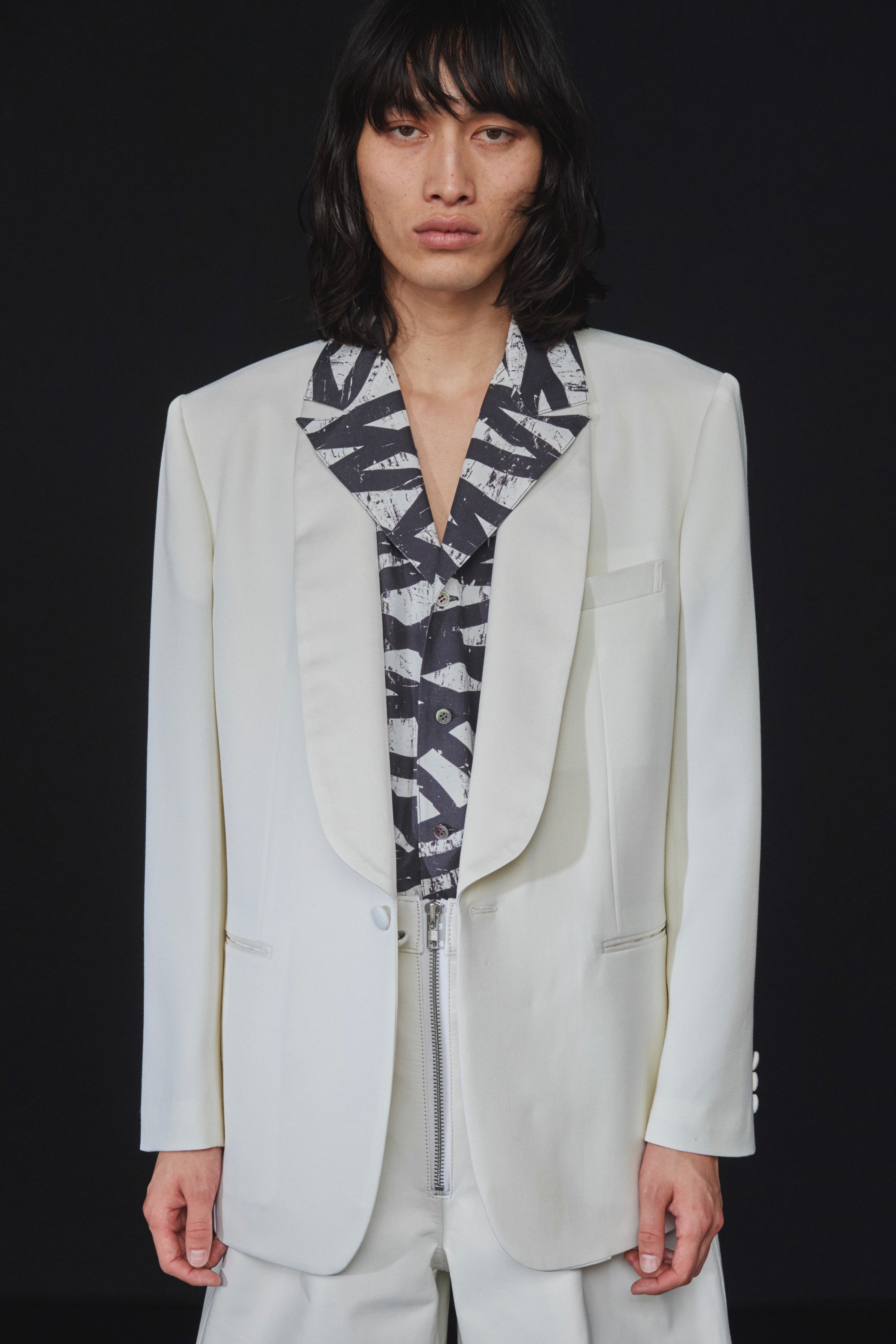 ジャケット・アウター LITTLEBIG Shawl Collard Jacket /size46 LITTLEBIG(リトルビッグ)のShawl Collard Jacket White or Blackの通販
