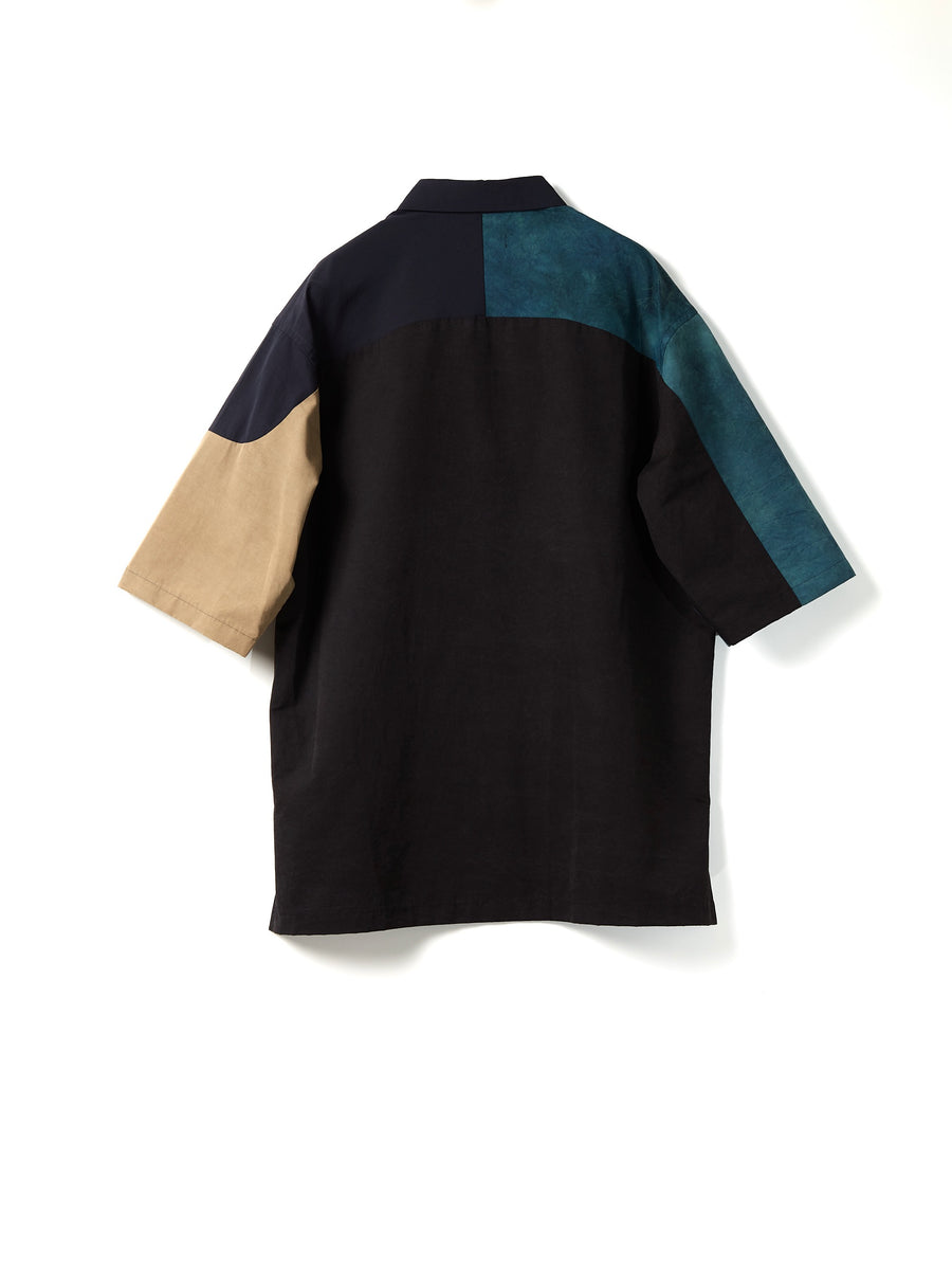 NULABEL  PATCH WORK SHIRT(MULTI A)
