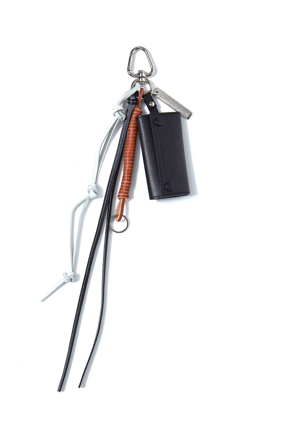 soe  Key Ring With Leather Strap（BLACK）