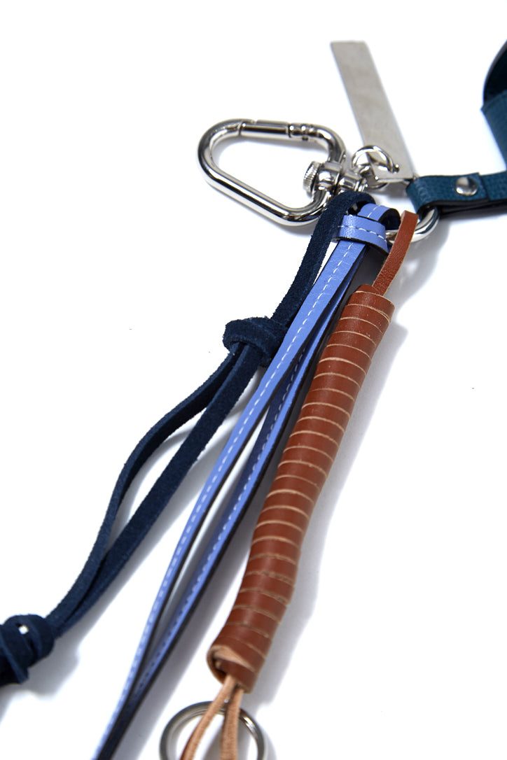 soe  Key Ring With Leather Strap（BLUE）