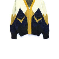 TOGA VIRILIS(トーガ ビリリース)22awのJaquard knit cardigan NAVYの 